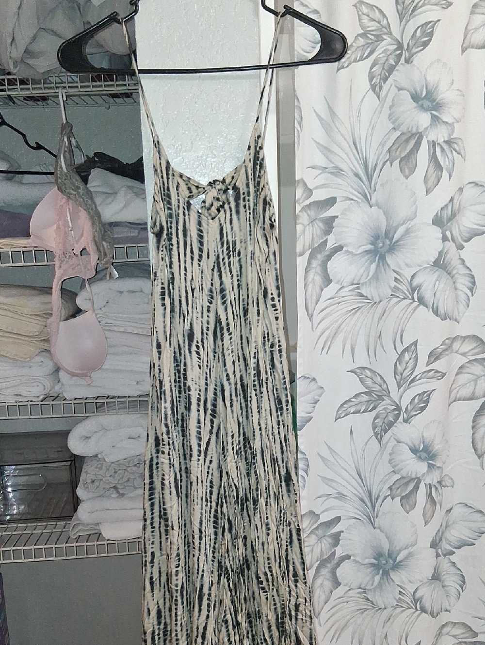 Zara Beige and Black Striped Maxi Dress